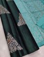 Classy Green Soft Silk Saree With Precious Blouse Piece