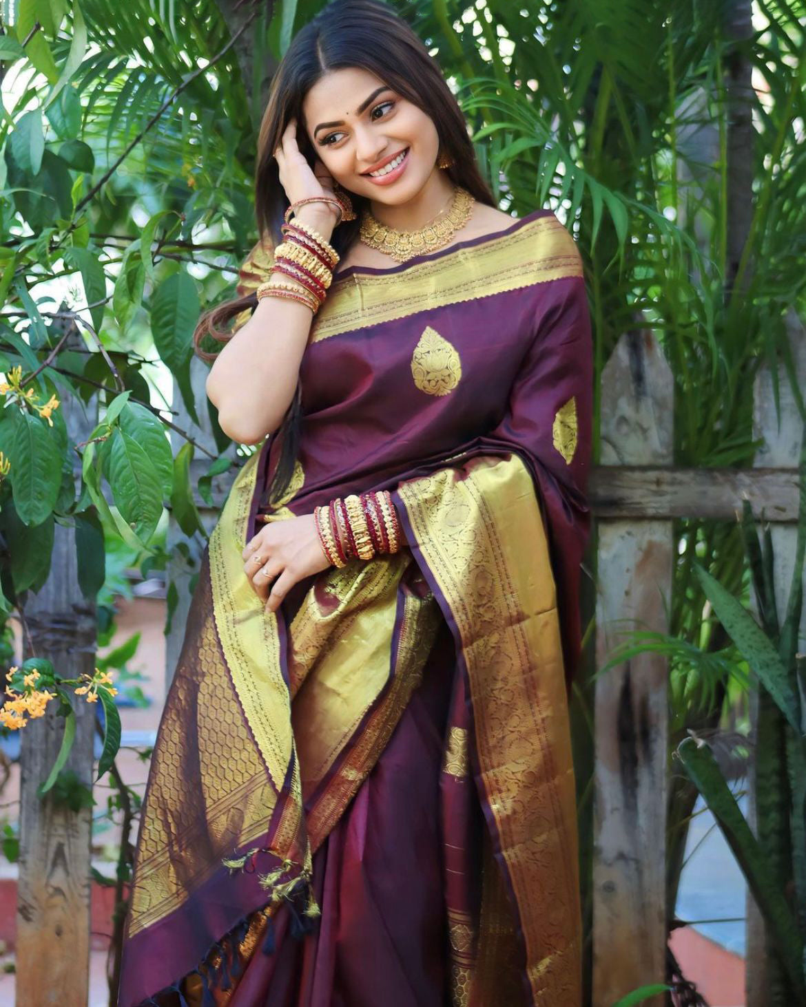 Phenomenal Wine Soft Silk Saree With Beautiful Blouse Piece