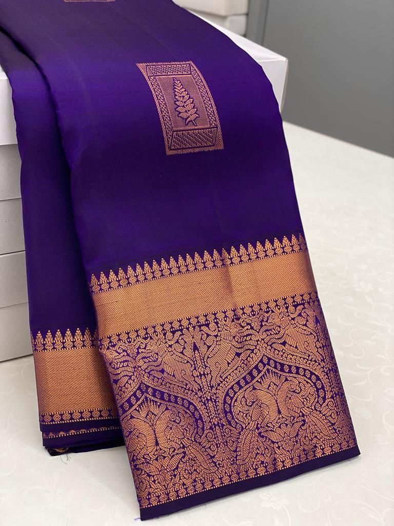 Ratatouille Royal Blue Soft Silk Saree With Luxuriant Blouse Piece