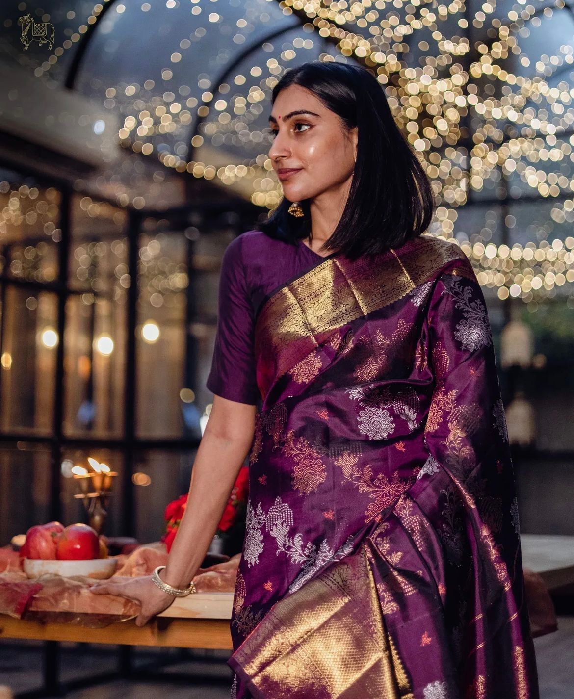 Trendy Purple Soft Silk Saree With Stunning Blouse Piece