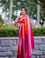 Refreshing Orange Soft Kanjivaram Silk Saree With Beautiful Blouse Piece