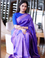 Inspiring Blue Soft Banarasi Silk Saree With Entrancing Blouse Piece