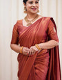 Precious Maroon Soft Banarasi Silk Saree With Wonderful Blouse Piece