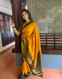 Bewitching Yellow Soft Silk Saree with Lissome Blouse Piece