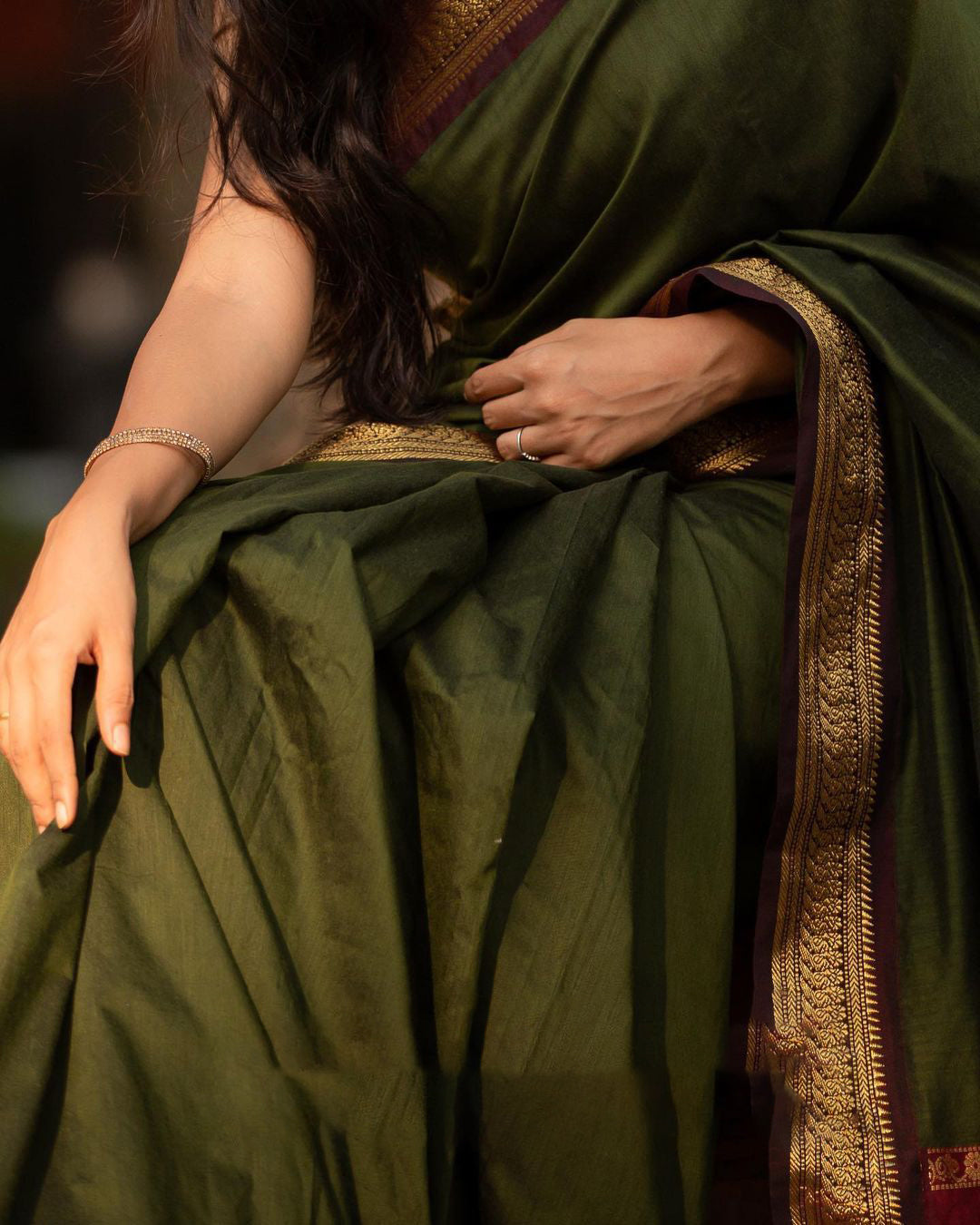 Elaborate Green Soft Banarasi Silk Saree With Proficient Blouse Piece