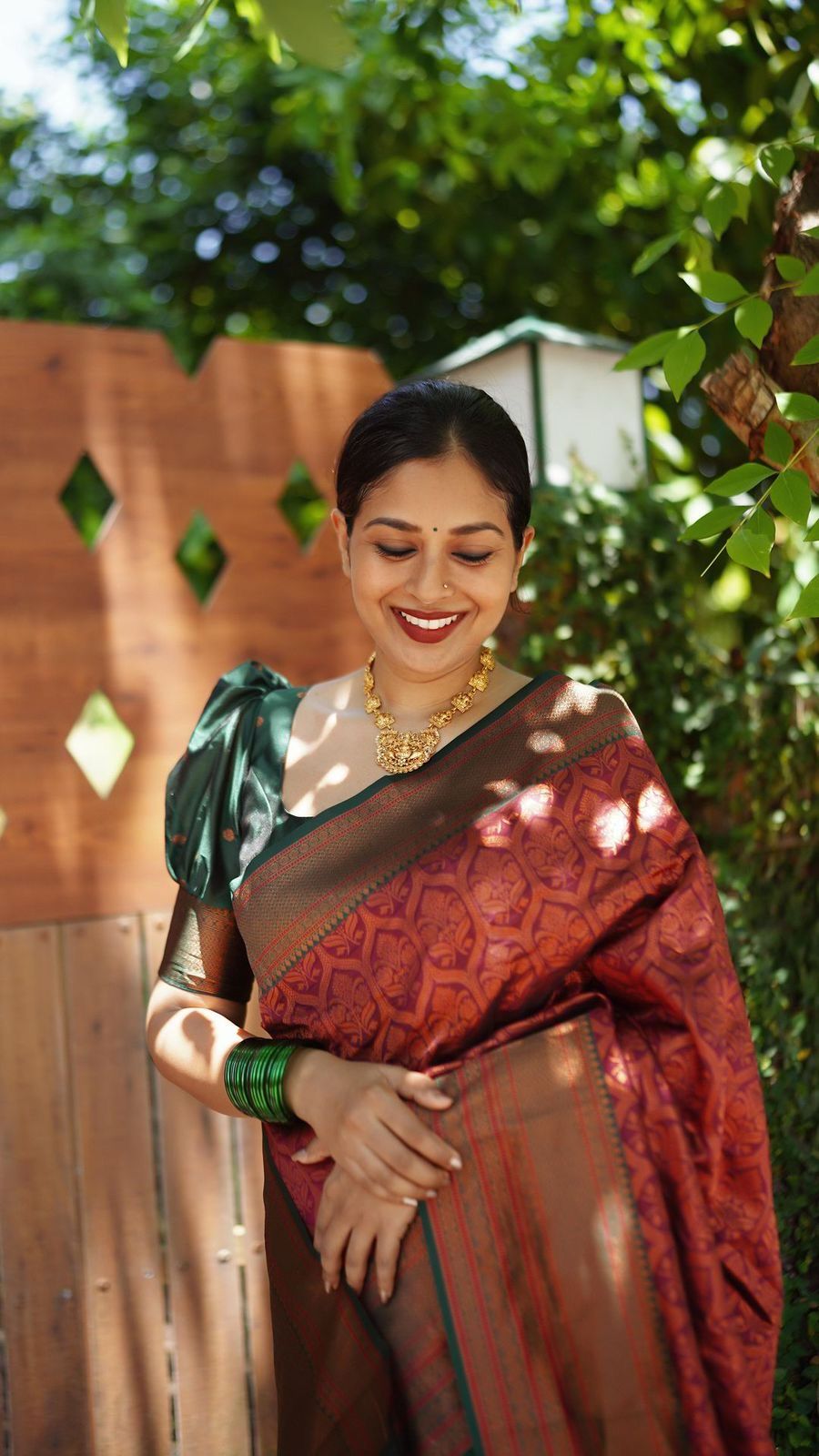 Precious Maroon Soft Silk Saree With Charming Blouse Piece