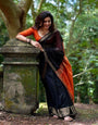 Aplomb Black Soft Silk Saree With Enthralling Blouse Piece