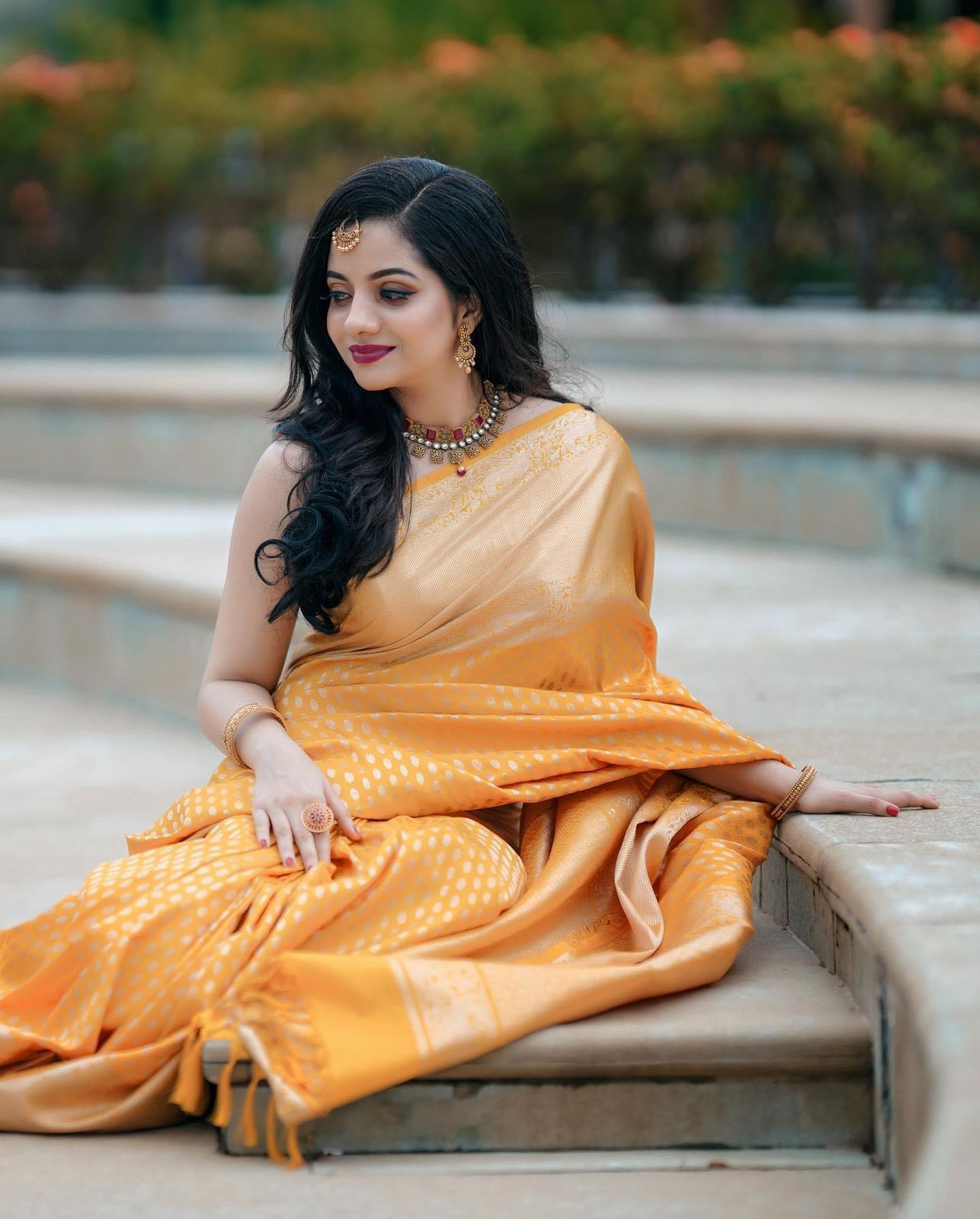 Beleaguer Yellow Soft Banarasi Silk Saree With Breathtaking Blouse Piece