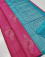 Extraordinary Dark Pink Soft Silk Saree With Arresting Blouse Piece