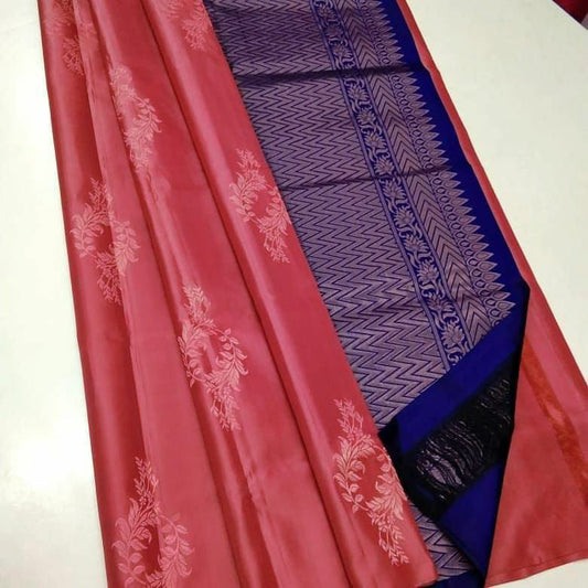 Traditional Pink Soft Silk Saree With Adorable Blouse Piece