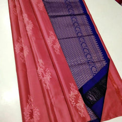 Traditional Pink Soft Silk Saree With Adorable Blouse Piece