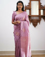 Snappy Baby Pink Soft Silk Saree With Stunning  Blouse Piece