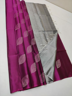 Petrichor Magenta Soft Silk Saree With Excellent Blouse Piece