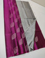 Petrichor Magenta Soft Silk Saree With Excellent Blouse Piece