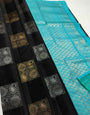 Gratifying Black Soft Silk Saree With Fantabulous Blouse Piece