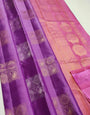 Unequalled Purple Soft Silk Saree With Demanding Blouse Piece