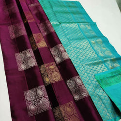 Pleasurable Wine Soft Silk Saree With Attractive Blouse Piece