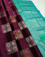 Pleasurable Wine Soft Silk Saree With Attractive Blouse Piece