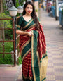 Attractive Maroon Soft Silk Saree With Enamoring Blouse Piece