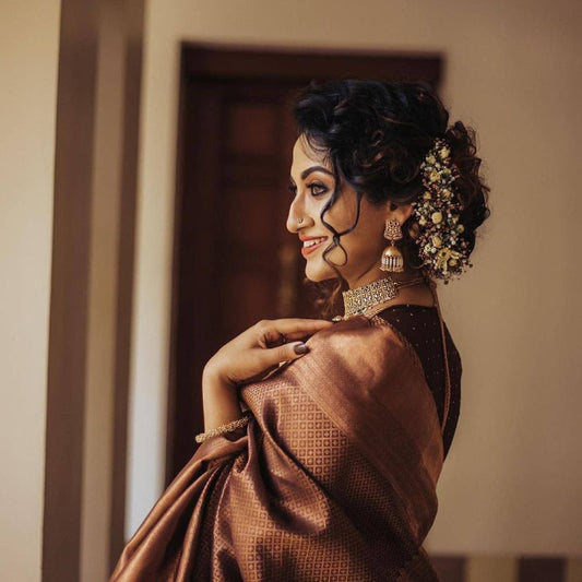 Hypnotic Wine Soft Banarasi Silk Saree With Snazzy Blouse Piece