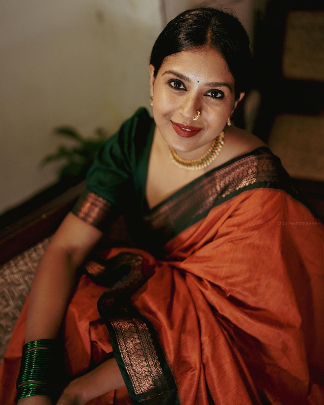 Prominent Orange Soft Banarasi Silk Saree With Flamboyant Blouse Piece