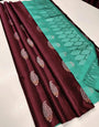 Precious Maroon Soft Silk Saree With Glamorous Blouse Piece