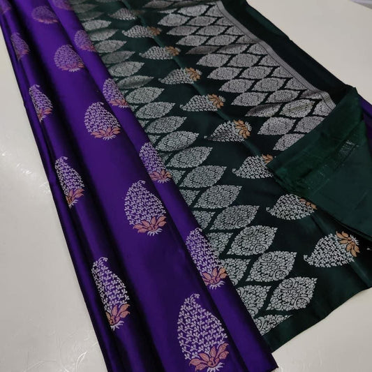 Blooming Royal Blue Soft Silk Saree With Charismatic Blouse Piece