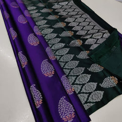 Blooming Royal Blue Soft Silk Saree With Charismatic Blouse Piece