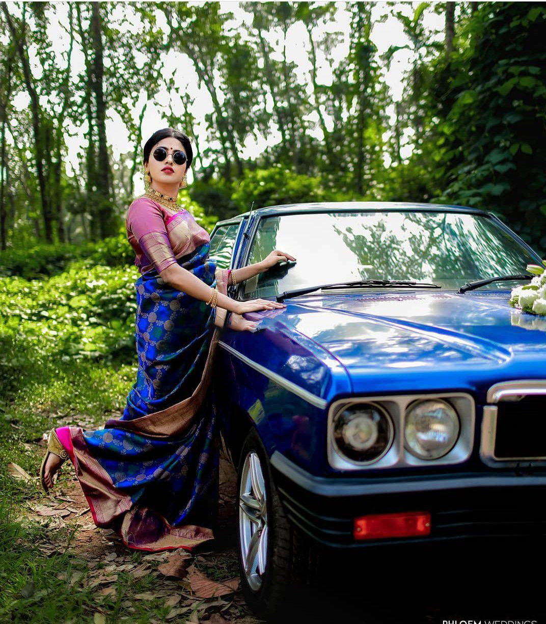 Elegant Blue Soft Banarasi Silk Saree With Pleasant Blouse Piece