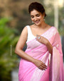 Blissful Pink Soft Silk Saree With Chatoyant Blouse Piece