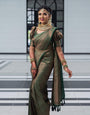 Pleasant Green Soft Silk Saree with Energetic Blouse Piece