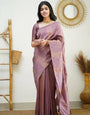 Hypnotic Baby Pink Soft Silk Saree With Vestigial Blouse Piece