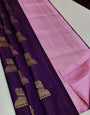 Dalliance Purple Soft Silk Saree With Sizzling Blouse Piece