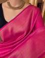 Dazzling Magenta Soft Silk Saree With Dazzling Blouse Piece
