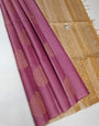 Murmurous Pink Soft Silk Saree With Elision Blouse Piece