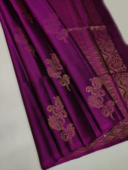 Divine Magenta Soft Silk Saree With Enthralling Blouse Piece