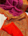 Seraglio Dark Pink Soft Banarasi Silk Saree With Exceptional Blouse Piece