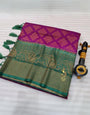 Propinquity Dark Pink Soft Banarasi Silk Saree With Capricious Blouse Piece