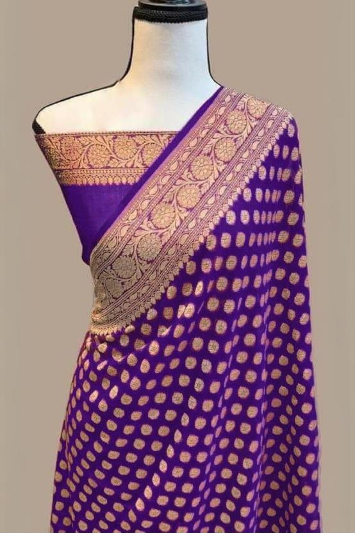 Assemblage Royal Blue Soft Banarasi Silk Saree With Divine Blouse Piece