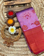 Twirling Lavender Soft Banarasi Silk Saree With Intricate Blouse Piece