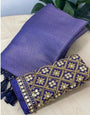 Extraordinary Blue Kanjivaram Silk Saree With Two Proficient Blouse Piece