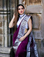 Stunner Purple Soft Banarasi Silk Saree With Attractive Blouse Piece