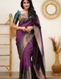 Splendorous Purple Soft Silk Saree with Fugacious Blouse Piece