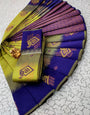 Glorious Perrot Soft Banarasi Silk Saree With Redolent Blouse Piece